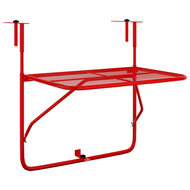 Balkontafel 60x40 cm staal rood 2