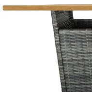 Bartafel 80x80x110 cm poly rattan en massief acaciahout grijs 5