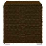 3-delige Ligbeddenset met theetafel poly rattan bruin 8