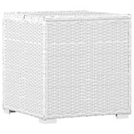 3-delige Ligbeddenset met theetafel poly rattan wit 9