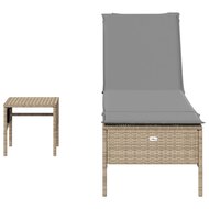 3-delige Ligbeddenset met kussens poly rattan beige 7