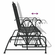 Schommelbank 2-zits 114 cm staal zwart 8