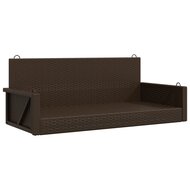 Schommelbank 119x56x48 cm poly rattan bruin 2