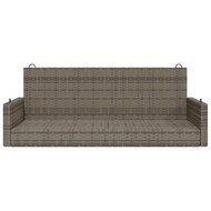 Schommelbank 119x56x48 cm poly rattan grijs 4