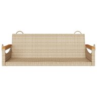 Schommelbank 109x62x40 cm poly rattan beige 4