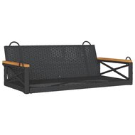 Schommelbank 109x62x40 cm poly rattan zwart 2