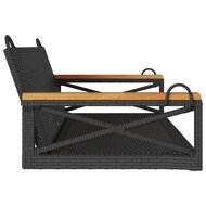 Schommelbank 109x62x40 cm poly rattan zwart 5