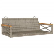 Schommelbank 109x62x40 cm poly rattan grijs 2