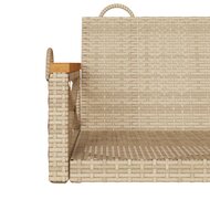 Schommelbank 109x62x40 cm poly rattan beige 8