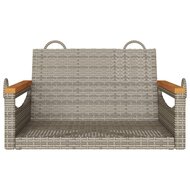 Schommelbank 63x62x40 cm poly rattan grijs 4