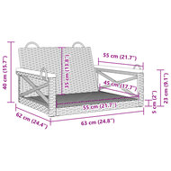 Schommelbank 63x62x40 cm poly rattan zwart 9