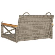 Schommelbank 63x62x40 cm poly rattan grijs 6