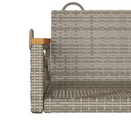 Schommelbank 63x62x40 cm poly rattan grijs 8