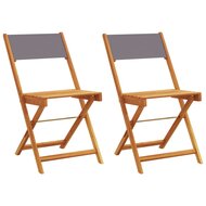 Bistrostoelen 2 st massief acaciahout en stof antracietkleurig 2