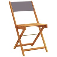 Bistrostoelen 2 st massief acaciahout en stof antracietkleurig 4