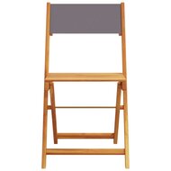 Bistrostoelen 2 st massief acaciahout en stof antracietkleurig 5