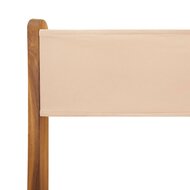 Bistrostoelen 2 st massief acaciahout en stof beige 9