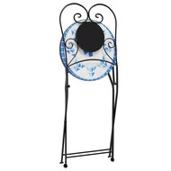 Bistrostoelen 2 st inklapbaar keramiek blauw en wit 8