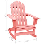 Schommelstoel Adirondack massief vurenhout roze 6