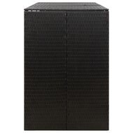 Containerberging driedubbel 207x80x117 cm poly rattan zwart 5