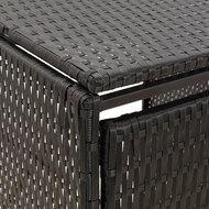 Containerberging driedubbel 207x80x117 cm poly rattan zwart 6