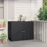 Tuinkast 100x55,5x80 cm poly rattan zwart 1