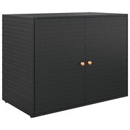 Tuinkast 100x55,5x80 cm poly rattan zwart 2