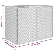 Tuinkast 100x55,5x80 cm poly rattan zwart 8