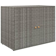 Tuinkast 100x55,5x80 cm poly rattan grijs 2