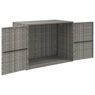 Tuinkast 100x55,5x80 cm poly rattan grijs 3