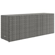 Tuinkast 198x55,5x80 cm poly rattan grijs 6