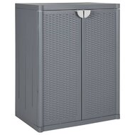 Tuinkast 65x45x88 cm polypropeen rattan grijs 1