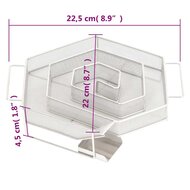 Rookgenerator koud 6-hoekig 22,5 cm roestvrij staal 7