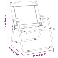 Campingstoelen 2 st 54x43x59 cm oxford stof groen 8