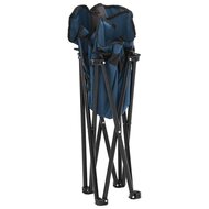 Campingstoelen 2 st met vakje inklapbaar blauw 9