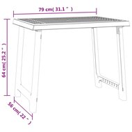 Campingtafel hout-look 79x56x64 cm PP groen 6