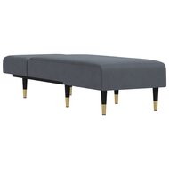 Chaise longue fluweel donkergrijs 3