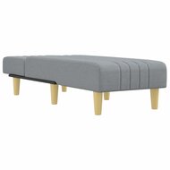 Chaise longue stof lichtgrijs 3