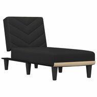 Chaise longue stof zwart 2