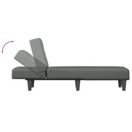 Chaise longue stof donkergrijs 6