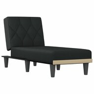 Chaise longue stof zwart 2