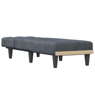 Chaise longue fluweel donkergrijs 3