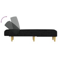 Chaise longue stof zwart 6