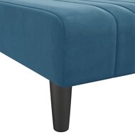 Chaise longue fluweel blauw 7