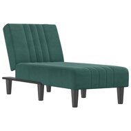 Chaise longue fluweel donkergroen 2