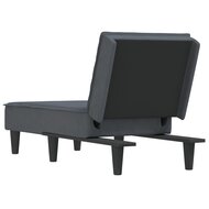 Chaise longue fluweel donkergrijs 5