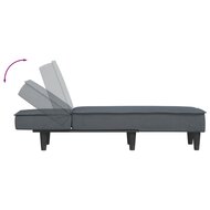 Chaise longue fluweel donkergrijs 6