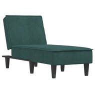 Chaise longue fluweel donkergroen 2