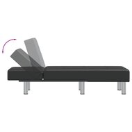 Chaise longue kunstleer zwart 6